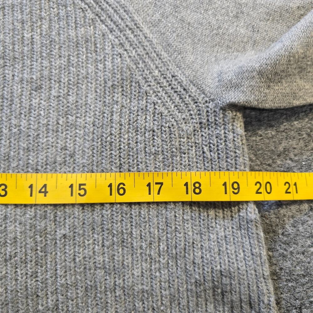 J Crew Sweater Womens Size Small Gray Wool Knit Crew Neck Elbow Patches Capsule - Picture 5 of 9